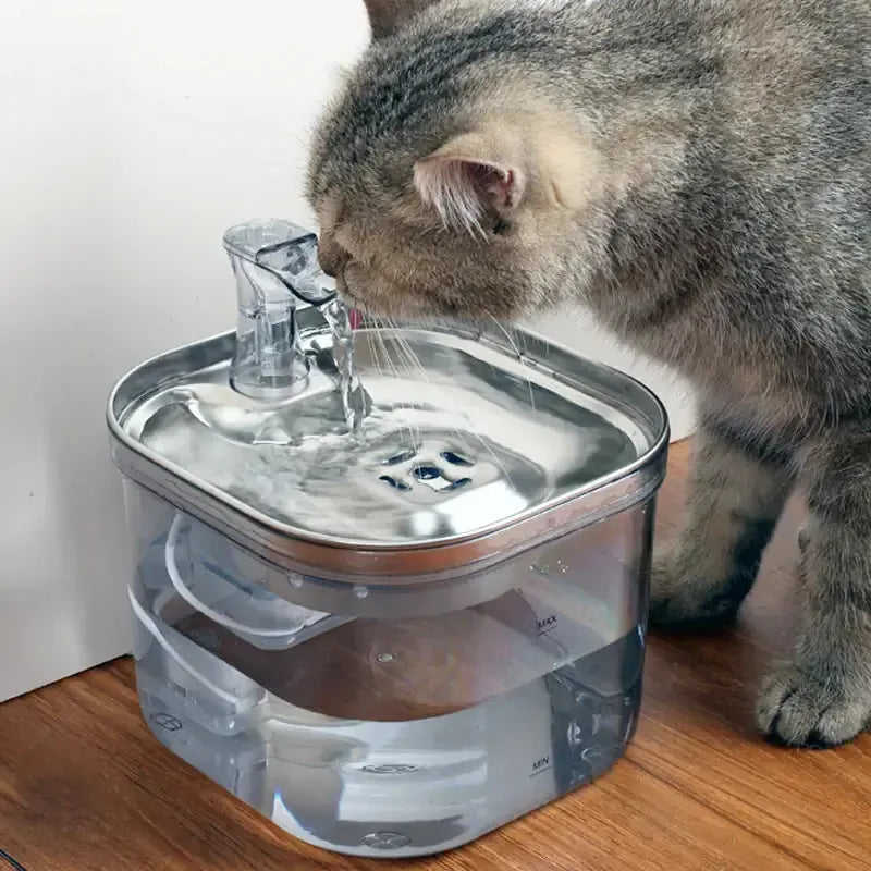 Pet Cat Dog Stainless Steel Automatic Circulation Water Dispenser Intelligent Fountain Pets Accessories Meifu Market