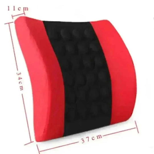 12V Car Massager Chair Pad - Neck & Waist Pillow for Pain Relief - view 10 (material: cotton | pattern: check)