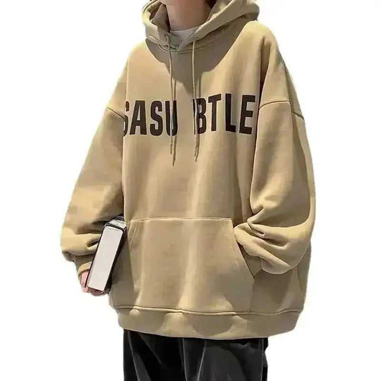 American Hooded Sweater Men's Plus Velvet Autumn And Winter Type Loose - Meifu Market