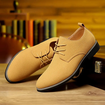 Large Size Men's Leather Shoes Casual Suede Leather Shoes Meifu Market