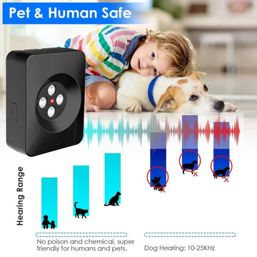 1Pc Ultrasonic Anti Barking Device Indoor Outdoor Dog Bark Control With 3 Frequency Levels Max 32.8Feet Sensing Distance For Most Dog Sizes Meifu Market