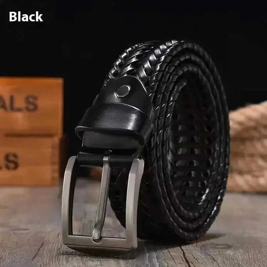 genuine leather belt | adjustable pin buckle | handmade leather goods | energy saving