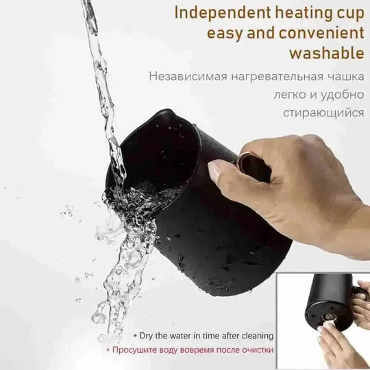 portable coffee maker | stainless steel construction | single serve coffee pot | ultrasonic cleaning