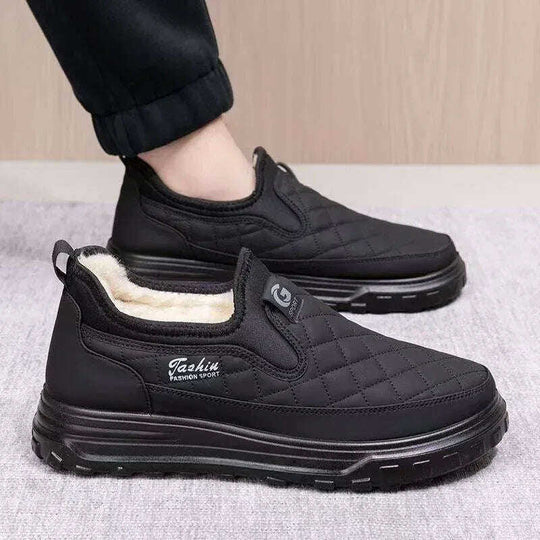 Winter Men's Cotton Shoes Fleece-lined Warm Non-slip Meifu Market