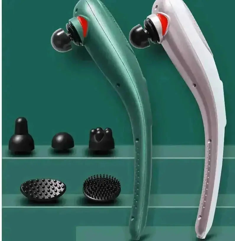 rechargeable deep tissue massager | cordless percussion massager | 10 speed intensity levels | ultrasonic cleaning