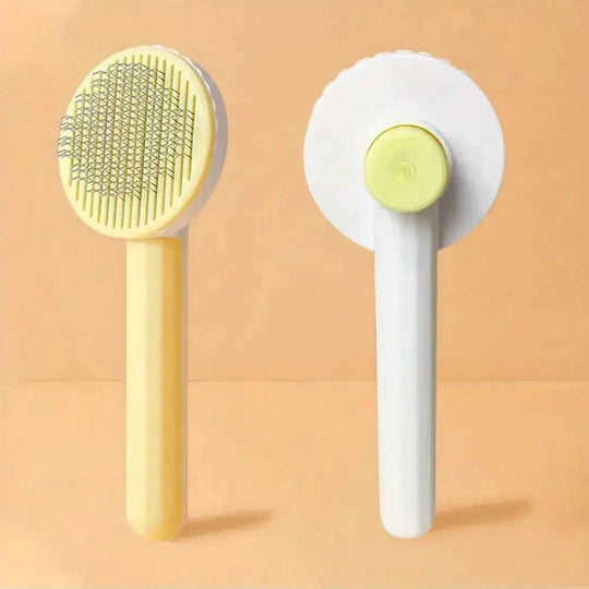 Groom Your Pet With Ease: 1pc Pet Grooming Brush With Stainless Steel Teeth & Dematting Comb For Dogs & Cats Grey - stainl...