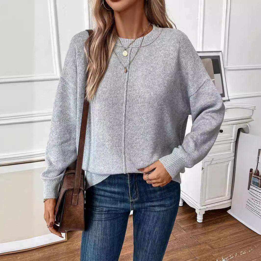 Simple Women's Knitted Sweater Pullover Meifu Market
