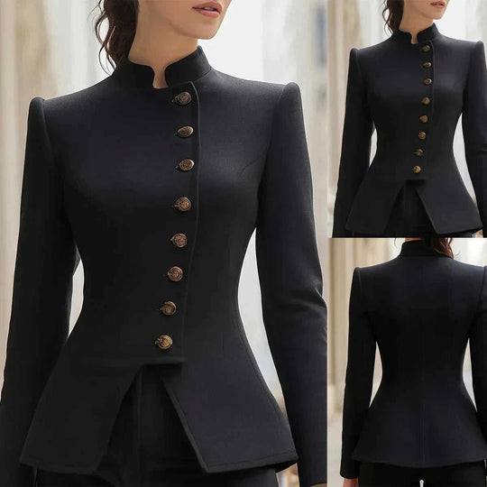 irregular hem coat | slim-fit halloween jacket | polyester blend fabric | energy saving