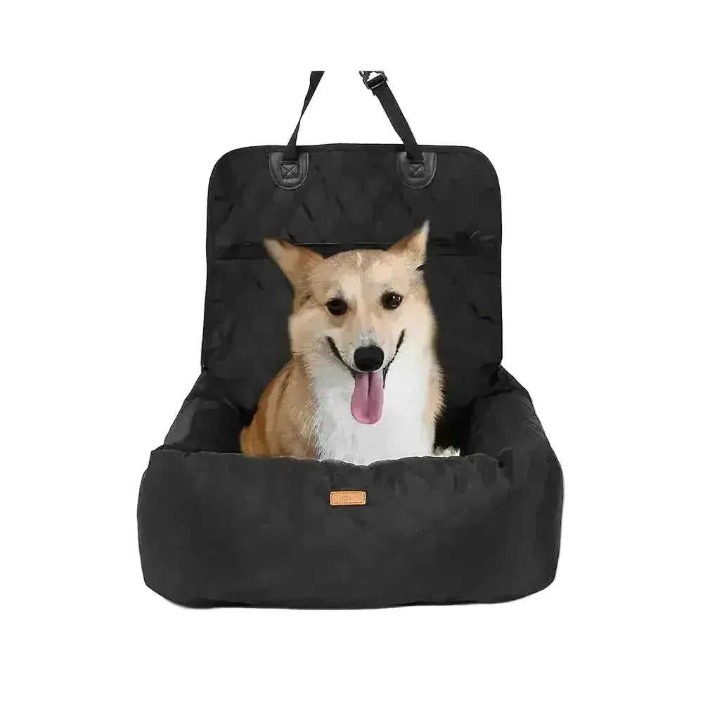 2-in-1 Pet Dog Car Seat & Carrier - Foldable Travel Bed Booster - Meifu Market