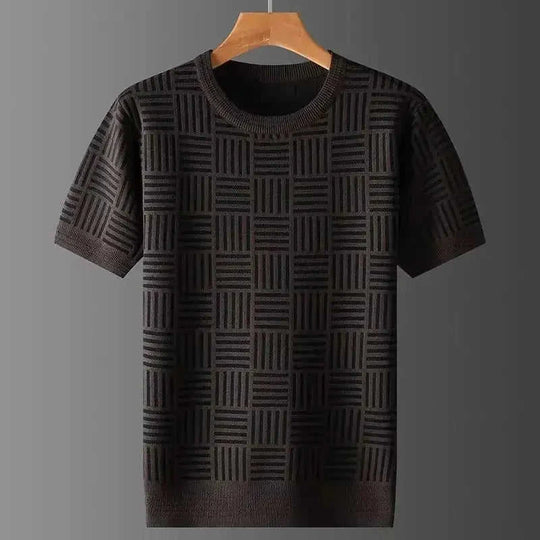 Autumn And Winter Round Neck Plus Size Knitwear Sweater Men L - material and texture detail