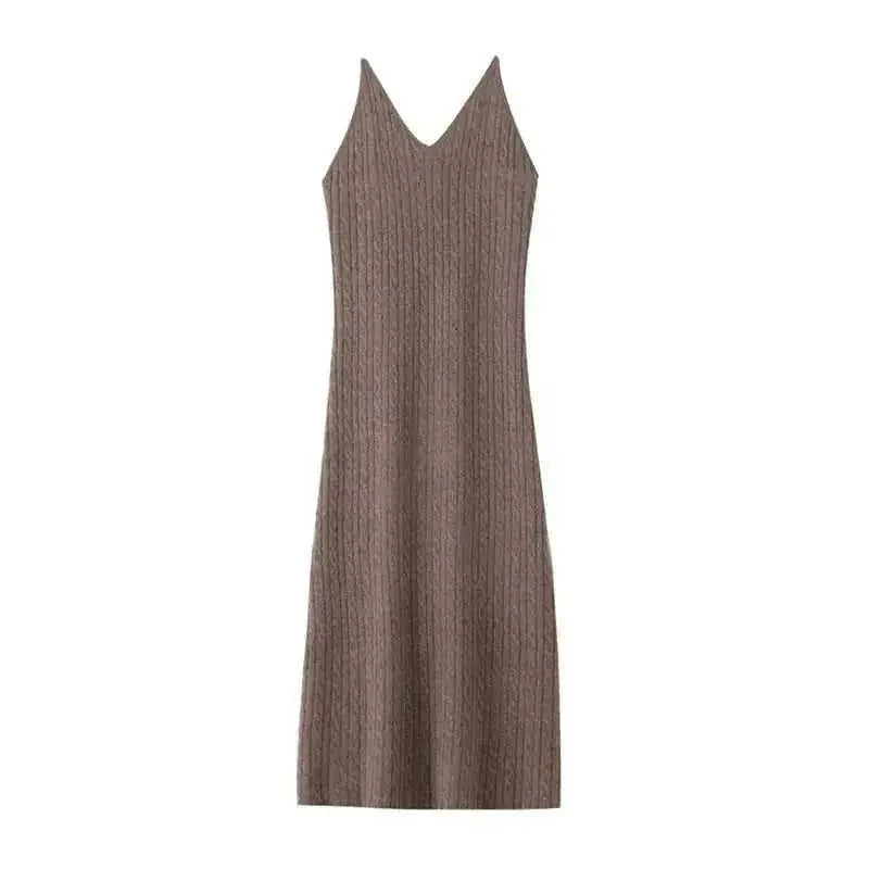 Knitted Small Twisted Cashmere Cardigan Suspender Skirt Two-piece Suit - best knitted two-piece suits for a relaxed yet chic look