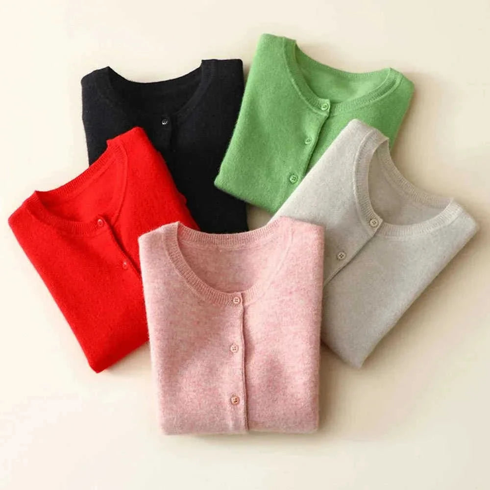 pure cashmere cardigan | high waist womens cardigan | short cashmere sweater | ultrasonic cleaning