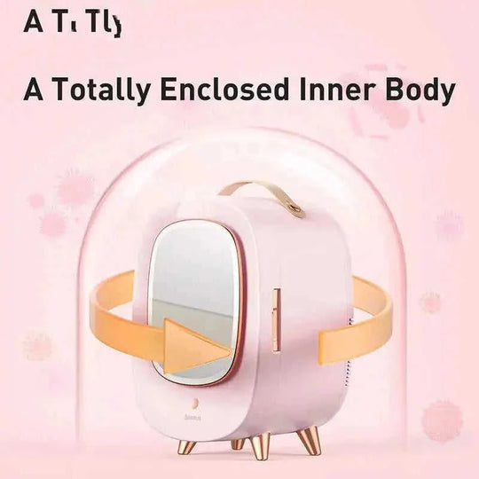 makeup refrigerator for skincare | mini beauty fridge | cosmetic storage cooler | ultrasonic cleaning
