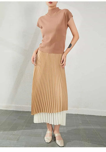 high-waisted chiffon skirt | summer women skirt | irregular hem skirt | energy saving