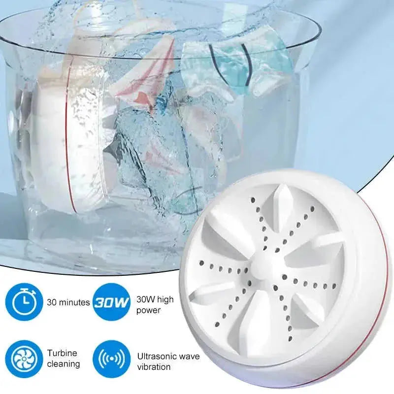 portable turbine washing machine | compact mini washer | lightweight laundry appliance | ultrasonic cleaning