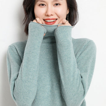 Pure Cashmere Turtleneck Sweater for Women - Soft and Warm Meifu Market