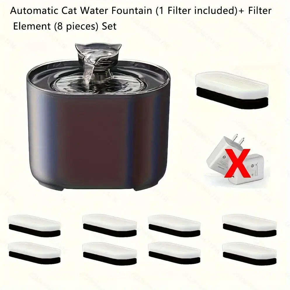 1pc 2.2L Deluxe Pet Water Fountain - Fountains with Automatic Water Dispenser, Fresh and Filtered Drinking Water, and Whisper Quiet Operation for Cats and Dogs - Easy to Clean and Durable Pet Watering System | Ultimate Buying Guide 2025 (ES)