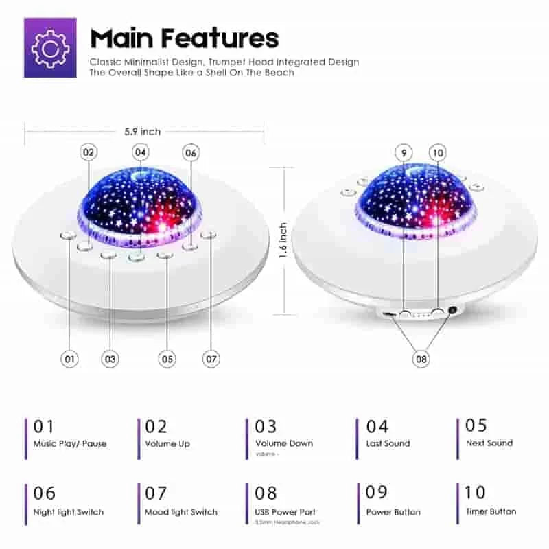 White sleep aid baby night light | Ultimate Buying Guide 2025 (ES) - Meifu Market