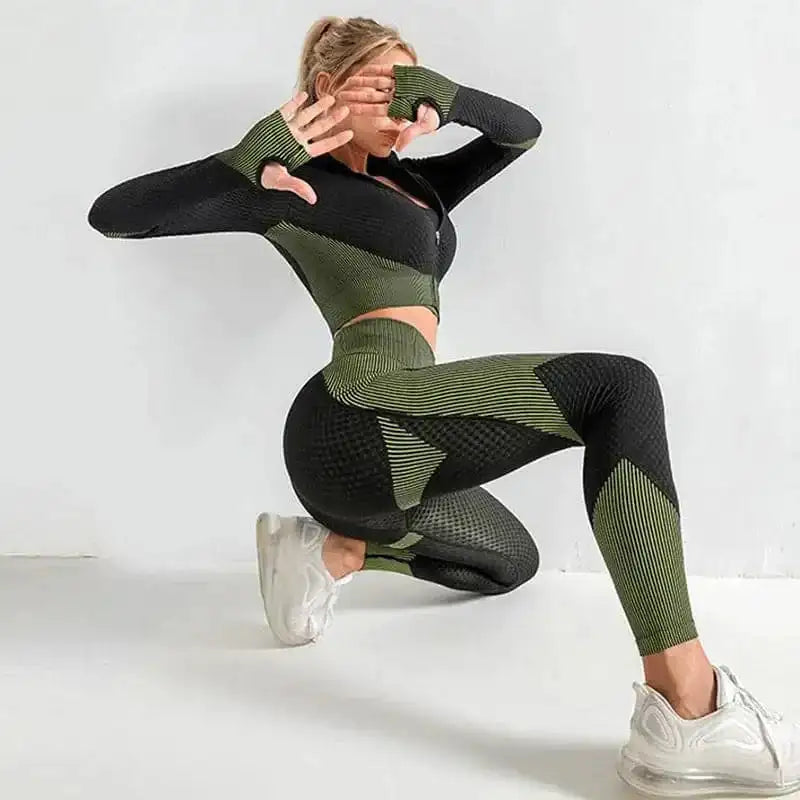 3PCS Yoga Set Seamless Sport Set Women Gym Clothing Leggings Women Crop Top Sports Bra Women Fitness Gym Set Womens Outfits Tracksuit | Ultimate Buying Guide 2025 (ES) - Meifu Market