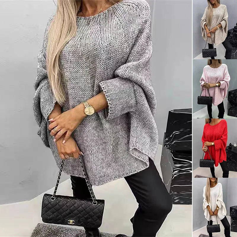 Winter Loose Batwing Sleeve Pullover Sweater Fashion Oversized Knitted Shawl Sweater Tops For Women Clothing | Ultimate Buying Guide 2025 (EN) - Meifu Market
