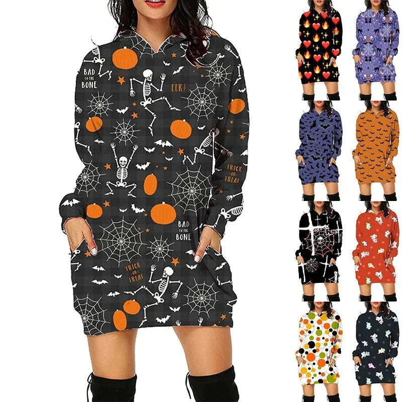 Halloween Print Long Hoodie With Pockets Sweater Long Sleeve Clothes Women | Ultimate Buying Guide 2025 (EN) - Meifu Market