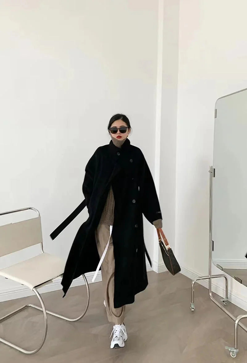 Double-sided Cashmere Coat Simple All-matching Long Turtleneck Cardigan | Ultimate Buying Guide 2025 (EN) - Meifu Market