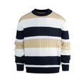 Men's Casual Contrast Color Striped Pullover Meifu Market