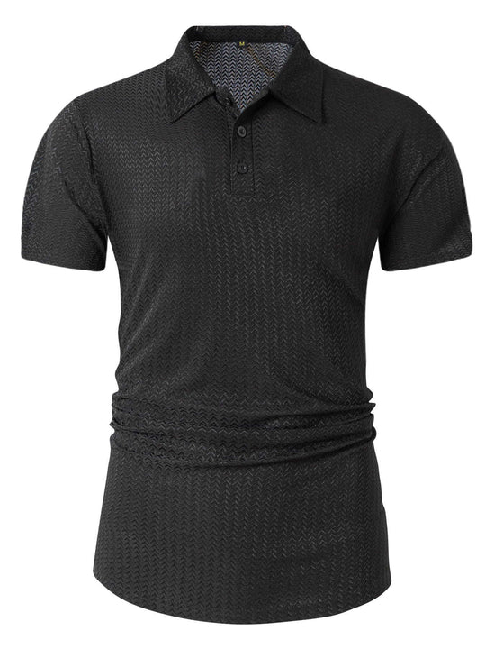 Ice Silk Polo – Men's Moisture-Wicking Side-Slit Sport Shirt