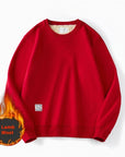 Winter Fleece Sweatshirt Warm Round Neck Pullover Top For Men Solid Color Sweater Boys Teenagers Clothing Meifu Market