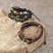 genuine cowhide leather bracelet | adjustable multi-layer bracelet | vintage style leather jewelry | ultrasonic cleaning