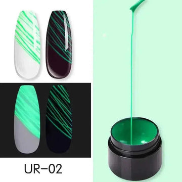 Luminous Spider Nail Gel - Glow in Dark UV Nail Polish Art Kit