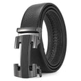 Genuine Leather Automatic Pure Leather Belt Boys Style 10 - close-up detail shot