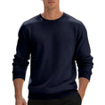 fleece-lined construction | loose fit sweater | cotton blend material | energy saving