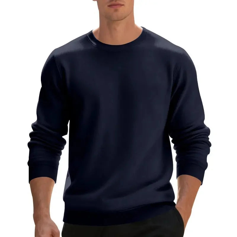 fleece-lined construction | loose fit sweater | cotton blend material | energy saving