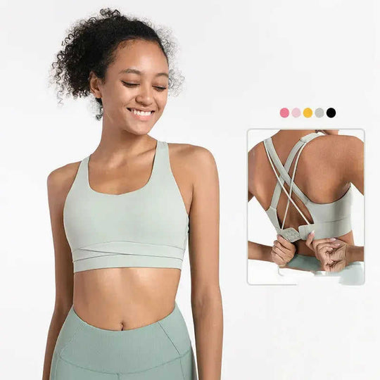 Cross Fitness Sports Underwear Women's Underwear Detachable Bra Underwear Meifu Market