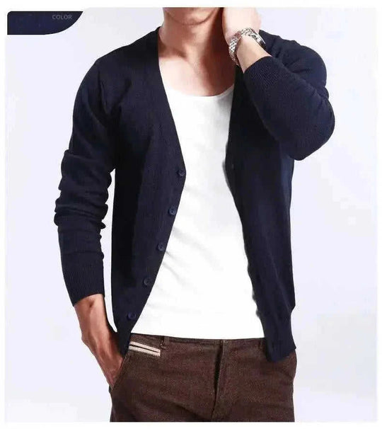 luxury cashmere cardigan | premium mens sweater coat | soft cashmere blend | energy saving