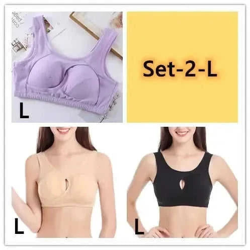 plus size cotton sleep bra | removable padded bralette | wirefree lounge bra | energy saving