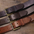 handmade full-grain cowhide belt | 4cm wide leather belt for men | heavy-duty thick leather belt | energy saving