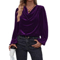 Women's Pile Collar Long Sleeve Top Meifu Market
