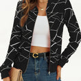 Stylish Long Sleeve Allover Print Zip Up Jacket Elegant Meifu Market