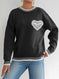 Women's Color Contrast Patchwork Pullover Loose Sweater Meifu Market