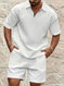 Men's Jacquard Polo Matching Set — Resort Two-Piece Outfit