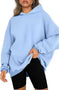 oversized hooded pullover | fleece lined hoodie | long sleeve loose sweater | energy saving