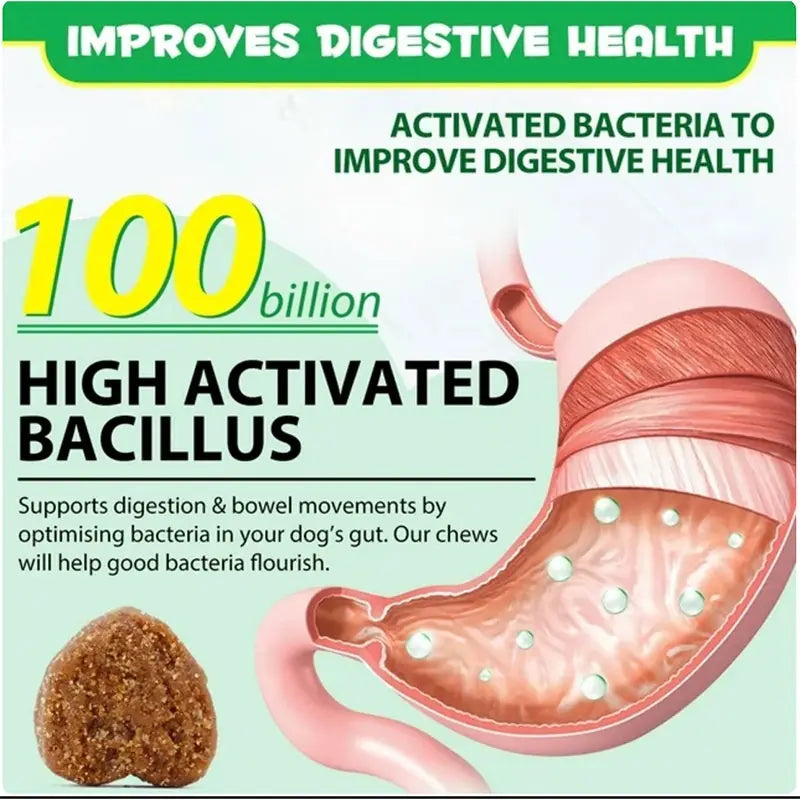 OEM Hot Sales Probiotics Chews For Pets Customized Shape For Digestive Health Pets Supplement Healthy Gut For Dogs Meifu Market