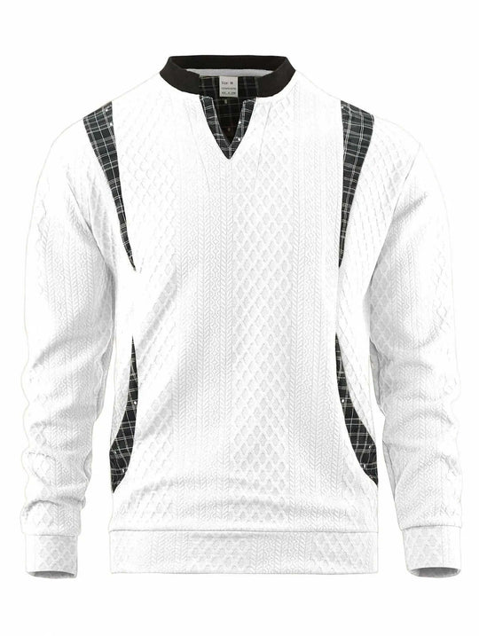 Men's Contrast Color Pullover Sweater Meifu Market