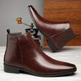 Plus Size High-top Leather Boots Men Meifu Market