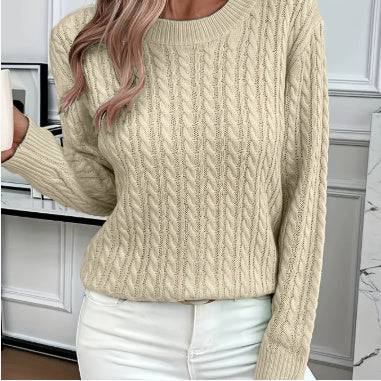Versatile Fashion Classic Twist Round Neck Sweater Meifu Market