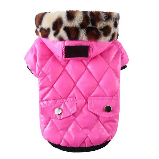 Cross-border pet supplies pet clothes dog clothes autumn and winter fur collar coat pet dog clothing M - complete package ...