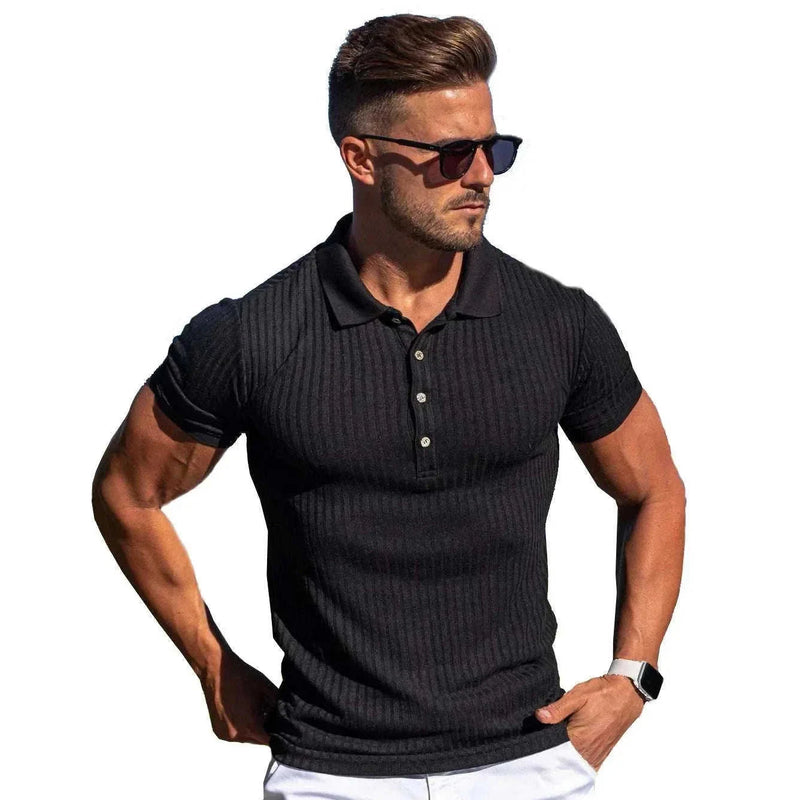 mercerized cotton polo shirt | slim fit polo shirt | short sleeve mens polo | energy saving