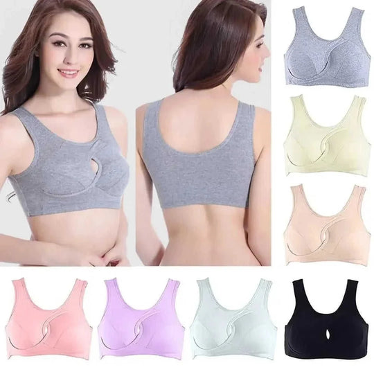 plus size cotton sleep bra | removable padded bralette | wirefree lounge bra | ultrasonic cleaning
